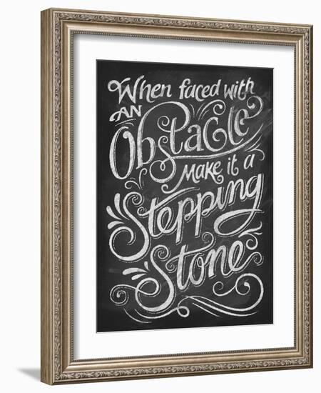 Chalk Stepping Stone-Dorothea Taylor-Framed Art Print