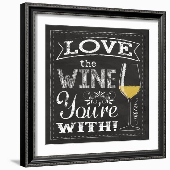 Chalk Wine 1-Melody Hogan-Framed Art Print