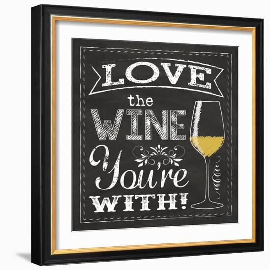 Chalk Wine 1-Melody Hogan-Framed Art Print