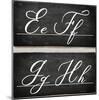 Chalkboard Alphabet - E-Tania Bello-Mounted Giclee Print