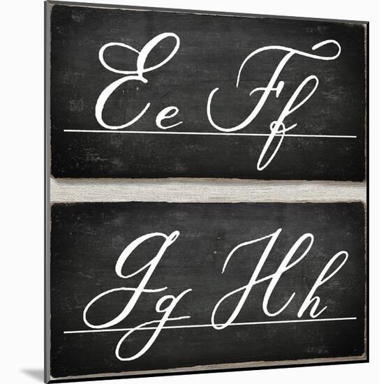 Chalkboard Alphabet - E-Tania Bello-Mounted Giclee Print