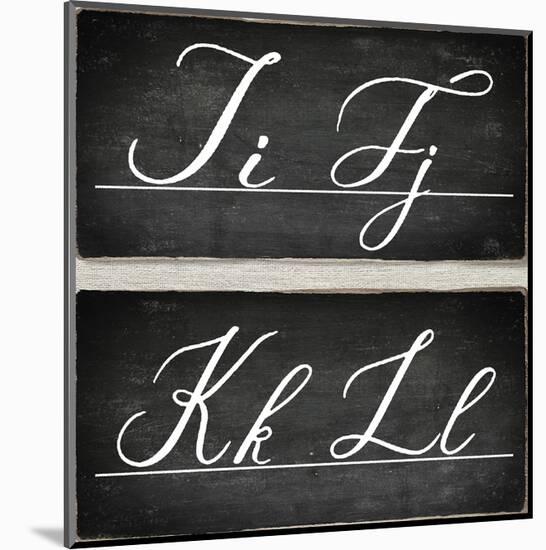 Chalkboard Alphabet - I-Tania Bello-Mounted Giclee Print