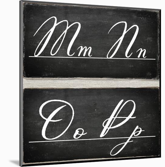 Chalkboard Alphabet - M-Tania Bello-Mounted Giclee Print