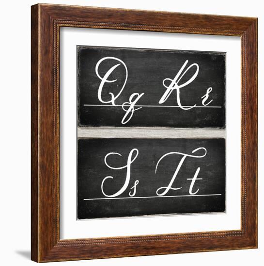 Chalkboard Alphabet - Q-Tania Bello-Framed Giclee Print