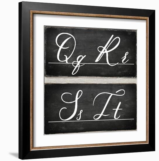 Chalkboard Alphabet - Q-Tania Bello-Framed Giclee Print