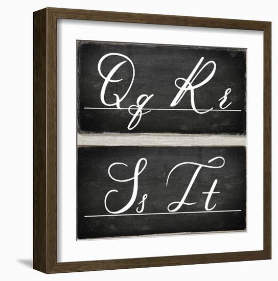 Chalkboard Alphabet - Q-Tania Bello-Framed Giclee Print