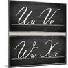 Chalkboard Alphabet - U-Tania Bello-Mounted Giclee Print