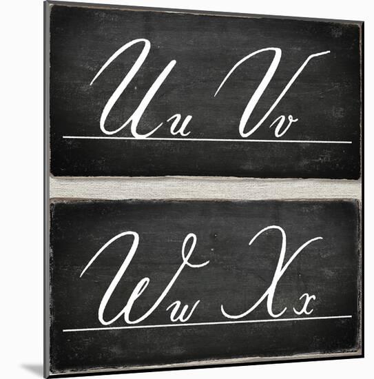 Chalkboard Alphabet - U-Tania Bello-Mounted Giclee Print