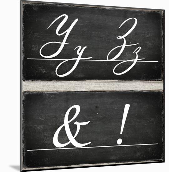 Chalkboard Alphabet - Y-Tania Bello-Mounted Giclee Print