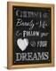 Chalkboard Cherish the Beauty-Tina Lavoie-Framed Premier Image Canvas