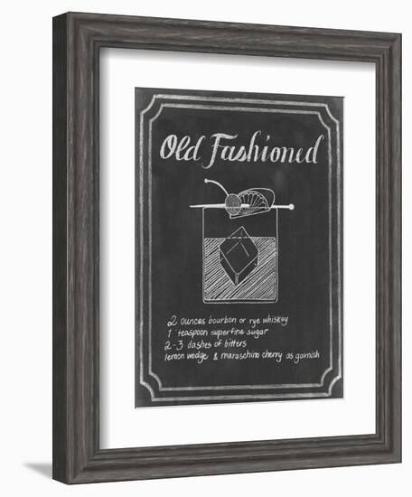 Chalkboard Cocktails I-Grace Popp-Framed Art Print