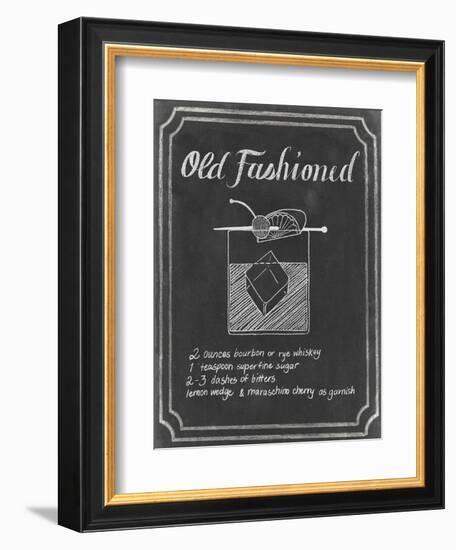 Chalkboard Cocktails I-Grace Popp-Framed Art Print