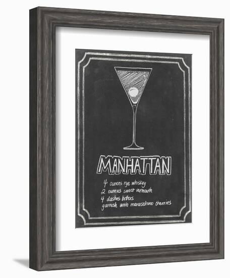 Chalkboard Cocktails II-Grace Popp-Framed Art Print