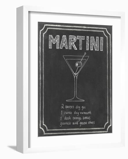 Chalkboard Cocktails III-Grace Popp-Framed Art Print