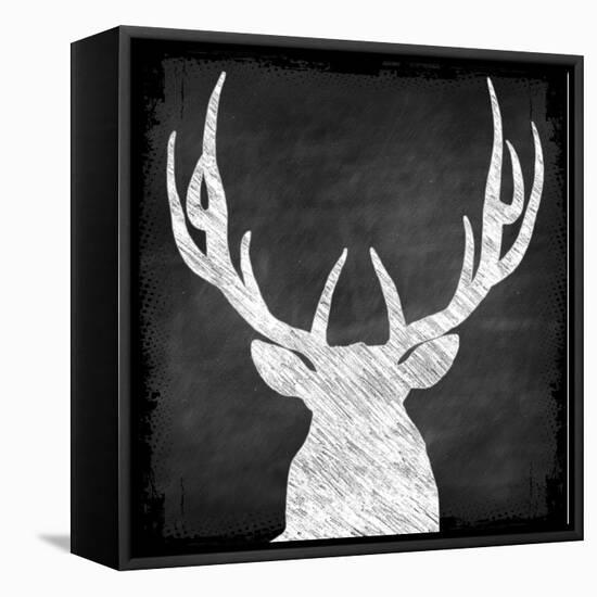 Chalkboard Elk-null-Framed Premier Image Canvas