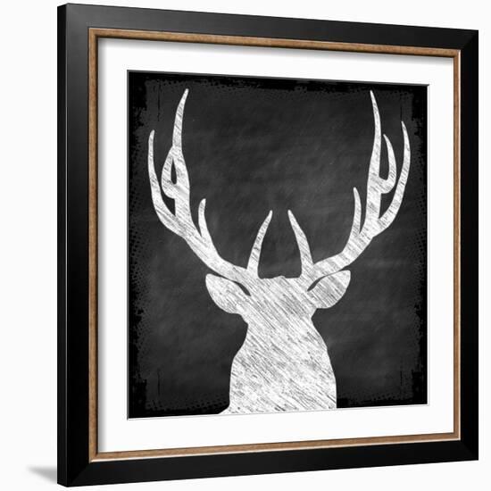 Chalkboard Elk-null-Framed Giclee Print