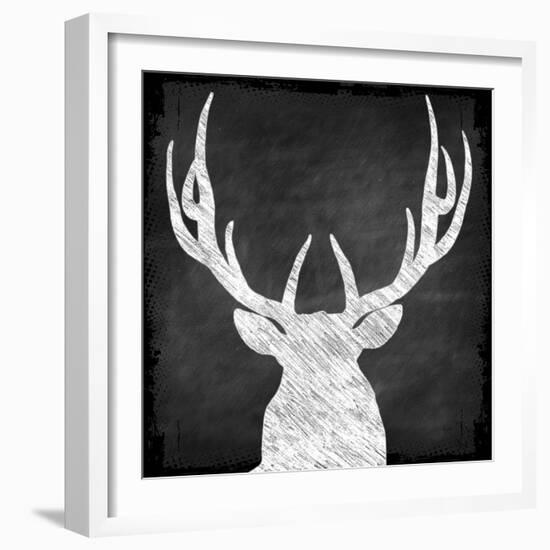 Chalkboard Elk--Framed Giclee Print