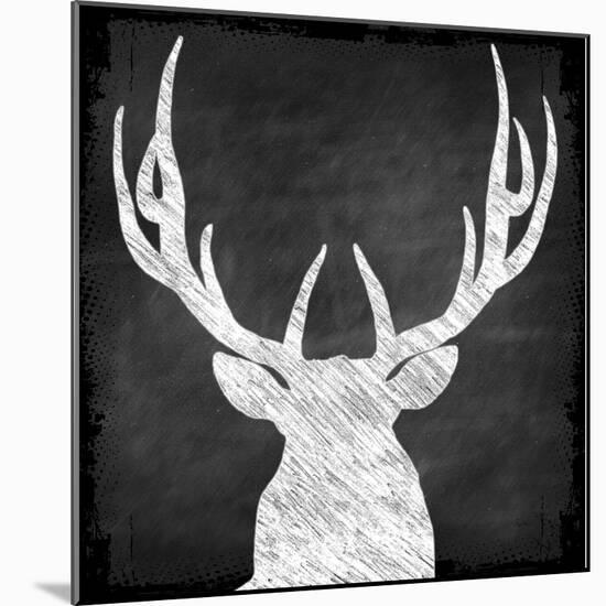 Chalkboard Elk-null-Mounted Giclee Print