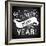 Chalkboard Happy New Year Doodles-Alisa Foytik-Framed Art Print