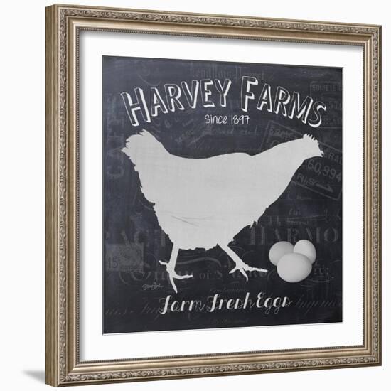 Chalkboard Hen-Stimson, Diane Stimson-Framed Art Print