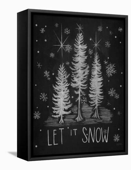 Chalkboard Holiday Trees I v2-Mary Urban-Framed Stretched Canvas