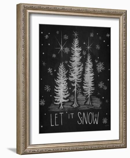 Chalkboard Holiday Trees I v2-Mary Urban-Framed Art Print