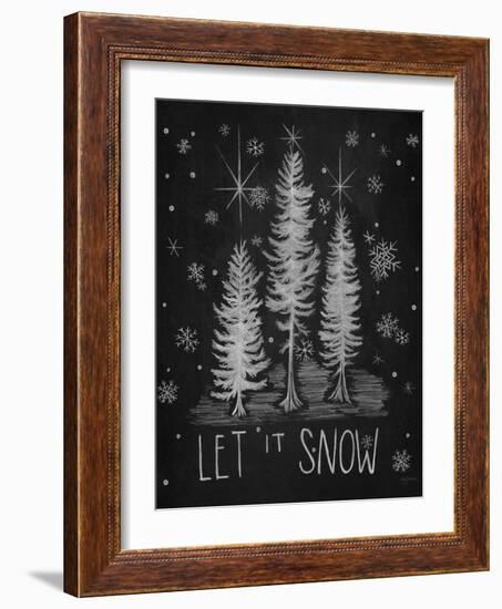 Chalkboard Holiday Trees I v2-Mary Urban-Framed Art Print