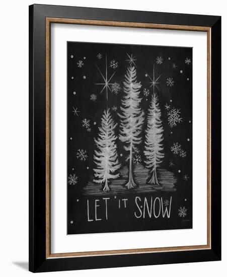 Chalkboard Holiday Trees I v2-Mary Urban-Framed Art Print