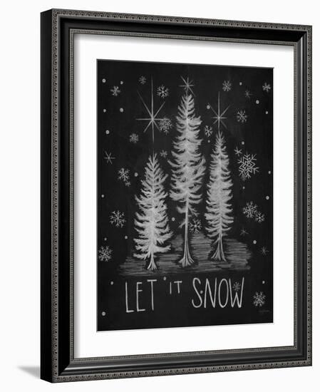 Chalkboard Holiday Trees I v2-Mary Urban-Framed Art Print