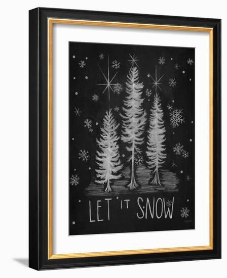 Chalkboard Holiday Trees I v2-Mary Urban-Framed Art Print