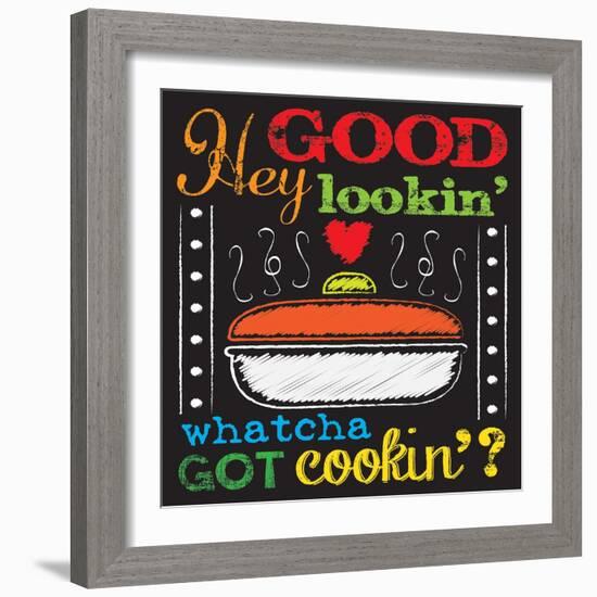 Chalkboard Kitchen Art 3-Melody Hogan-Framed Art Print