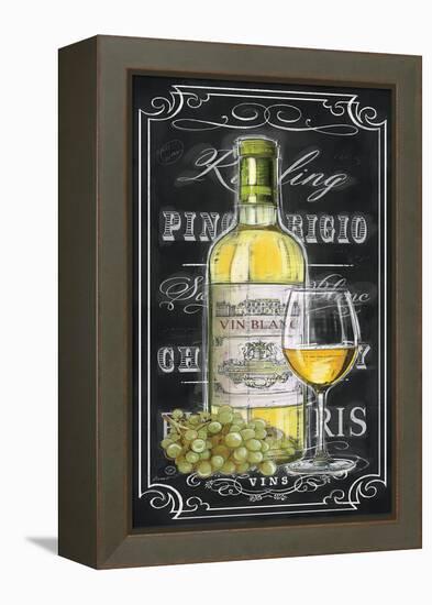 Chalkboard Sign Vin Blanc-Chad Barrett-Framed Stretched Canvas