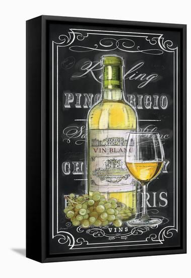 Chalkboard Sign Vin Blanc-Chad Barrett-Framed Stretched Canvas