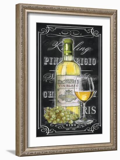 Chalkboard Sign Vin Blanc-Chad Barrett-Framed Art Print