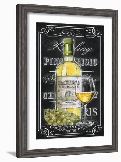 Chalkboard Sign Vin Blanc-Chad Barrett-Framed Art Print