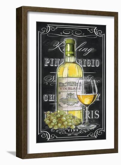 Chalkboard Sign Vin Blanc-Chad Barrett-Framed Art Print