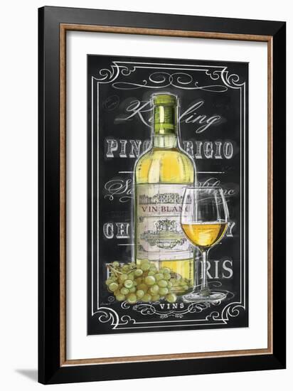 Chalkboard Sign Vin Blanc-Chad Barrett-Framed Art Print