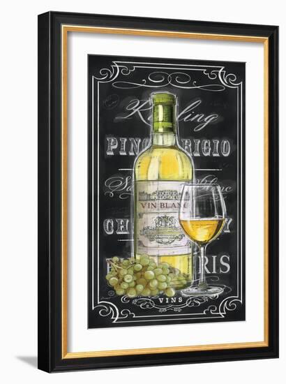 Chalkboard Sign Vin Blanc-Chad Barrett-Framed Art Print