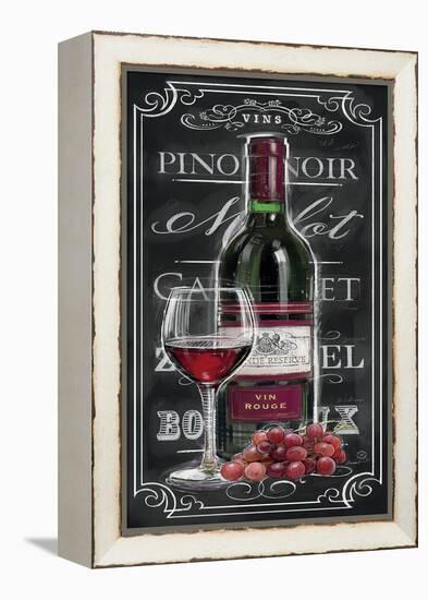 Chalkboard Sign Vin Rouge-Chad Barrett-Framed Stretched Canvas