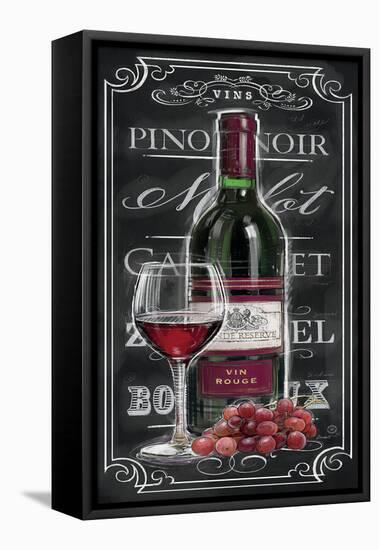 Chalkboard Sign Vin Rouge-Chad Barrett-Framed Stretched Canvas