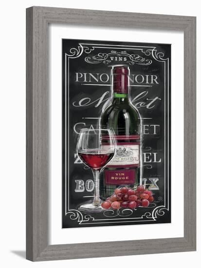 Chalkboard Sign Vin Rouge-Chad Barrett-Framed Art Print