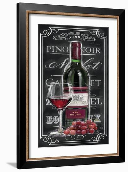 Chalkboard Sign Vin Rouge-Chad Barrett-Framed Art Print