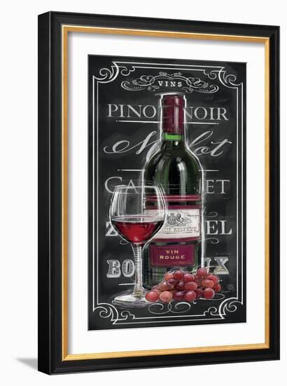 Chalkboard Sign Vin Rouge-Chad Barrett-Framed Art Print