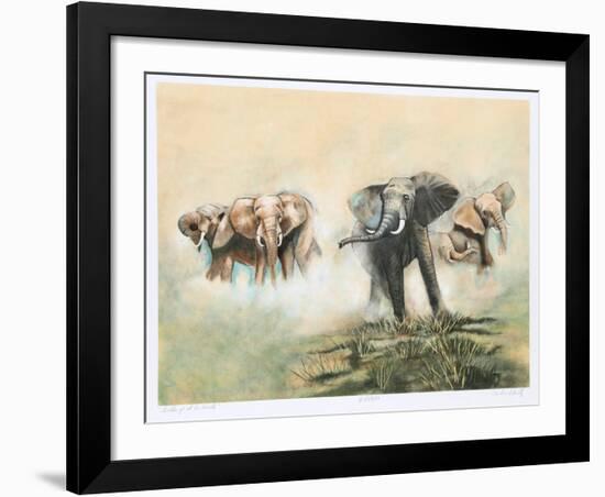 Challenge at Amboseli-Caroline Schultz-Framed Collectable Print