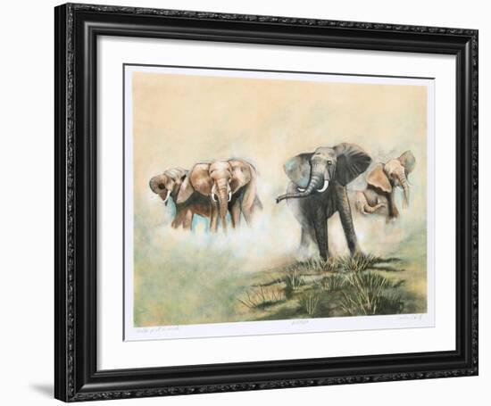 Challenge at Amboseli-Caroline Schultz-Framed Collectable Print