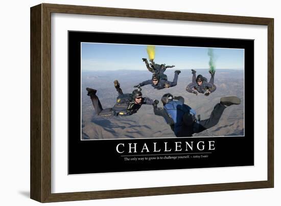 Challenge: Inspirational Quote and Motivational Poster-null-Framed Photographic Print