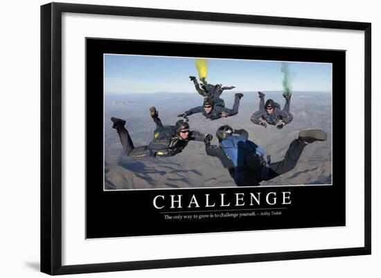 Challenge: Inspirational Quote and Motivational Poster-null-Framed Photographic Print