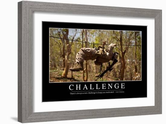 Challenge: Inspirational Quote and Motivational Poster-null-Framed Photographic Print