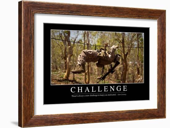 Challenge: Inspirational Quote and Motivational Poster-null-Framed Photographic Print