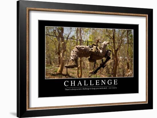 Challenge: Inspirational Quote and Motivational Poster-null-Framed Photographic Print